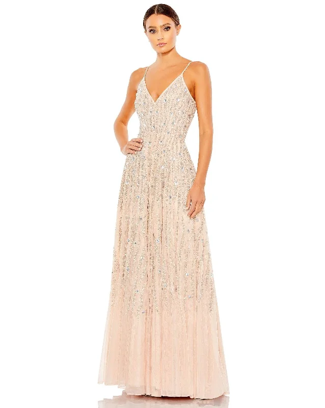 Wedding dresses with a dropped waist for a retro style Mac Duggal 93566 Prom Spaghetti Strap Long Dress Wedding dresses with a dropped waist for a retro style Mac Duggal 93566 Prom Spaghetti Strap Long Dress