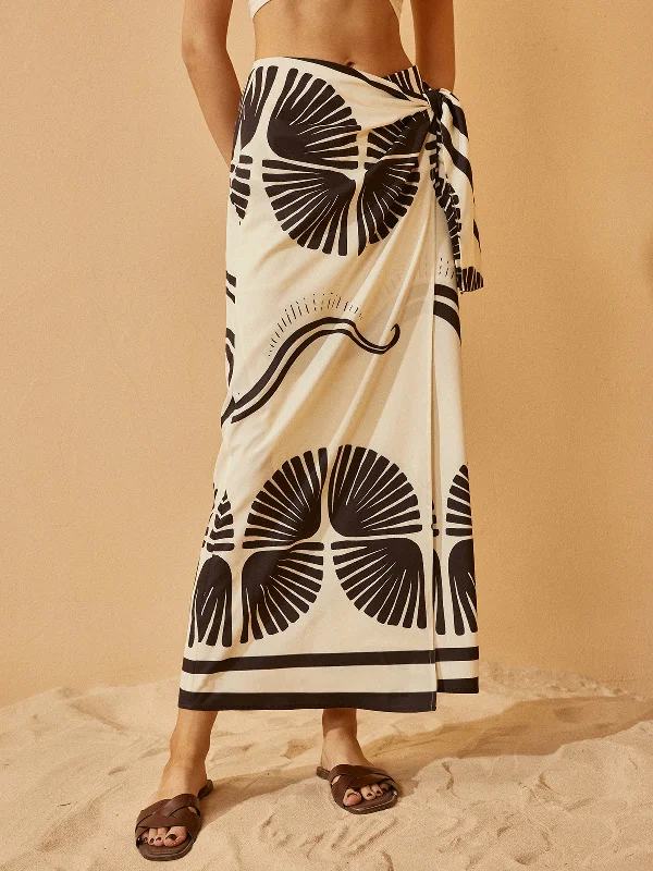 Concert - Wear Casual Dresses with a Fun Style​ Knotted Wrap Floral Skirt