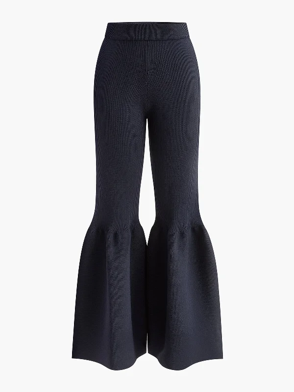 Stretchable Casual Dresses for a Flexible Fit​ Mid-Waist Ruffle Sweater Pants