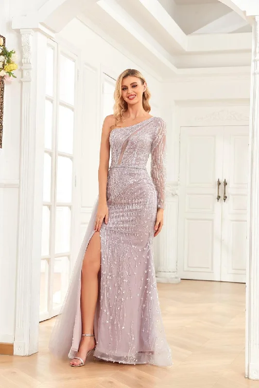 Maternity dress for a garden party High Couture NR2266 Long One Shoulder Formal Beaded Prom Dress Maternity dress for a garden party High Couture NR2266 Long One Shoulder Formal Beaded Prom Dress
