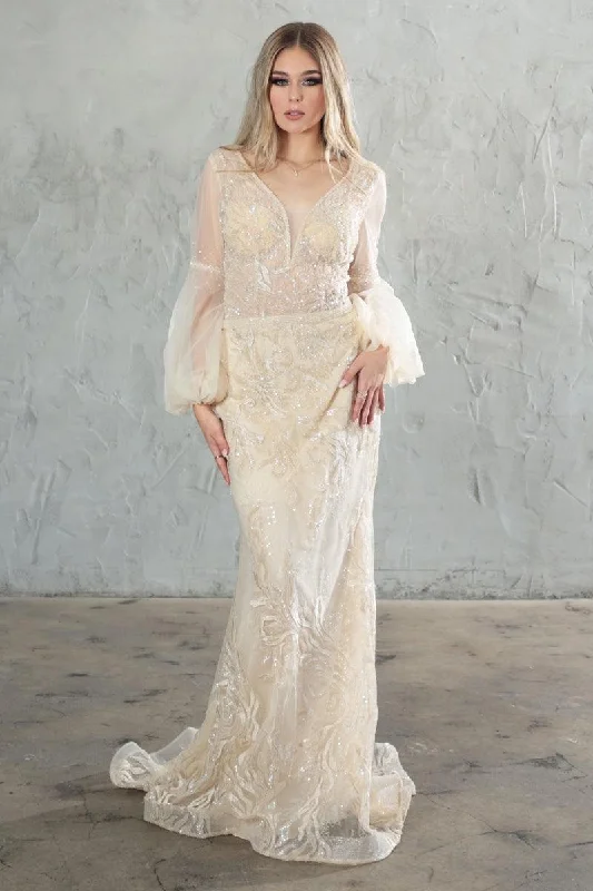 Maternity dress for a baby's first visit to the rock garden High Couture NR2207 Long Sleeve Formal Fitted Evening Dress Maternity dress for a baby's first visit to the rock garden High Couture NR2207 Long Sleeve Formal Fitted Evening Dress