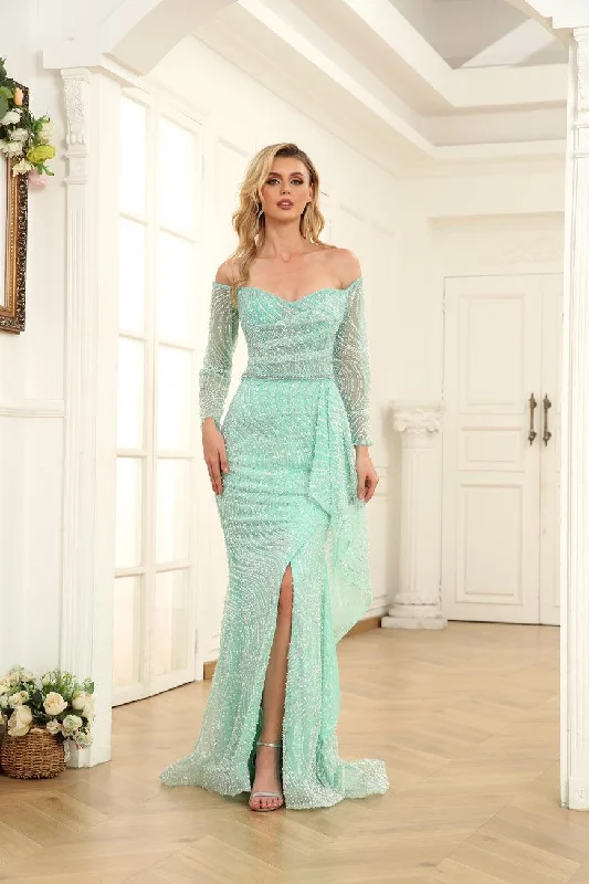 Maternity dress for a baby's first swim High Couture NR2269 Long Off Shoulder Formal Prom Dress Maternity dress for a baby's first swim High Couture NR2269 Long Off Shoulder Formal Prom Dress