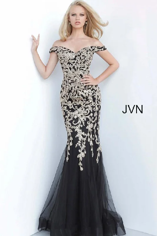Long - train wedding dresses with a sweep train option​ Jovani 3907 Prom Long Dress