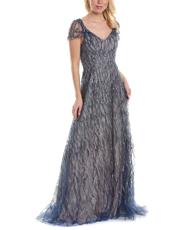Halter Neck Women Dress to Show Off the Shoulders and Neckline Halter Neck Women Dress to Show Off the Shoulders and Neckline Rene Ruiz Off-The-Shoulder Embroidered A-Line Gown