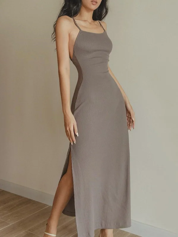 BerryBetty - Strap Bodycon Long Dress