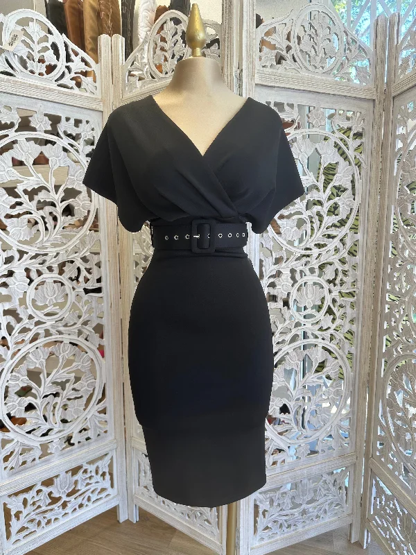 Midi Dress with Belt