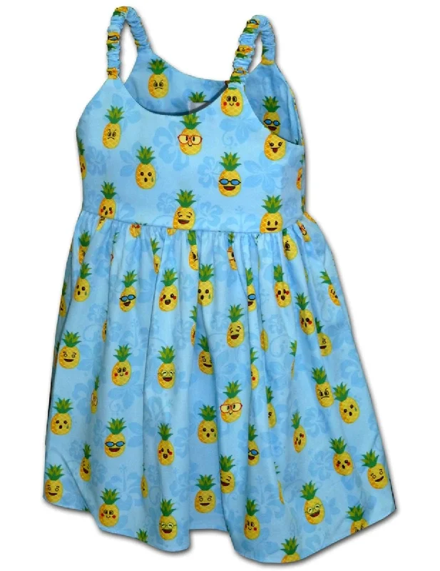 Pineapples Emoji Girl's Sundress