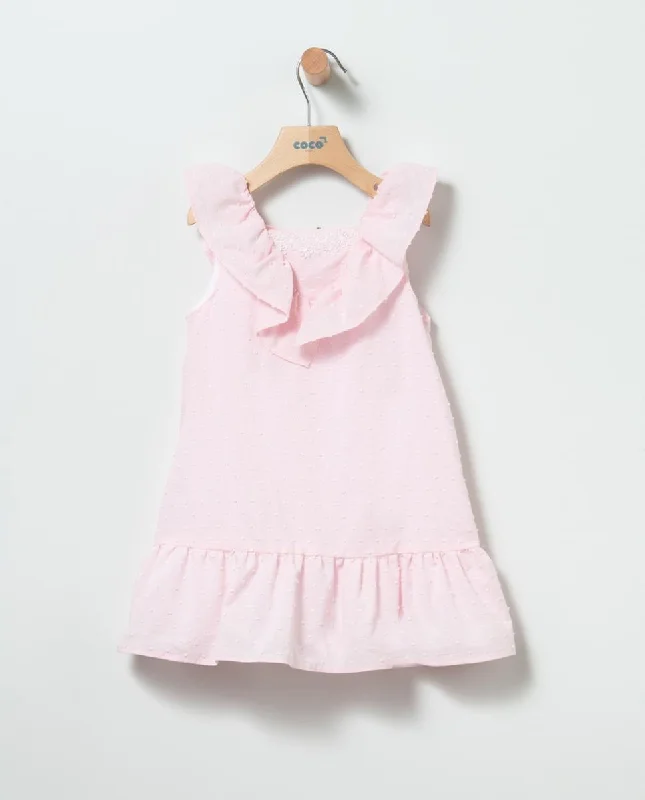 Pink plumeti dress".CoCo Aqua