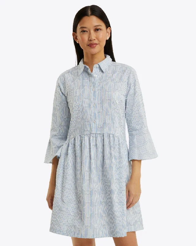 Sheena Shirtdress in Textured Stripe